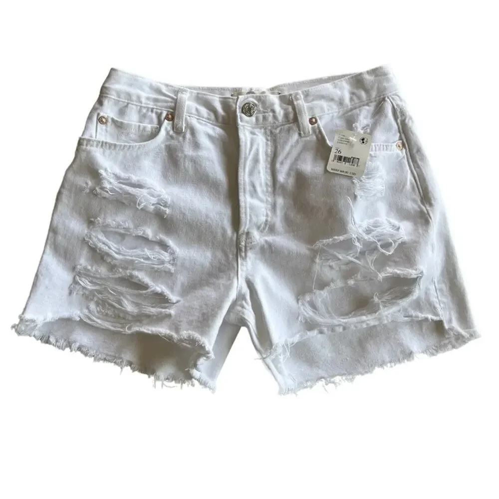 Free People Maggie Distressed Shorts